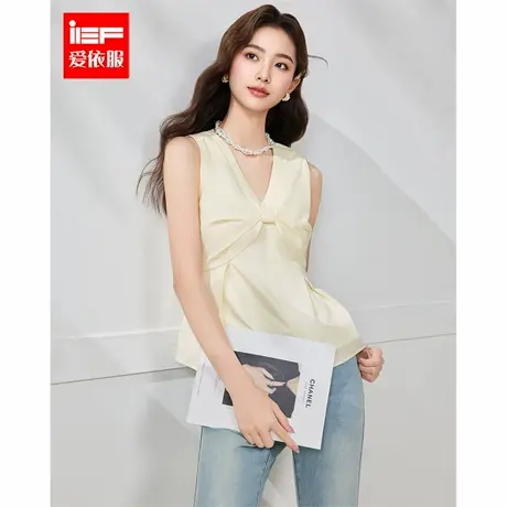 IEF/爱依服2025夏季新款法式温柔纯欲风设计感显瘦百搭背心上衣商品大图