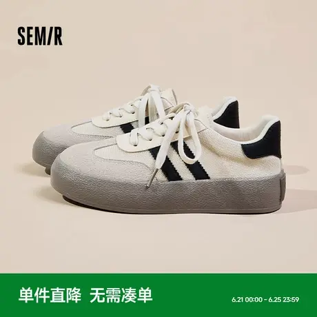 Semir女鞋德训鞋女款2025夏季新款休闲网面透气百搭厚底小白板鞋商品大图