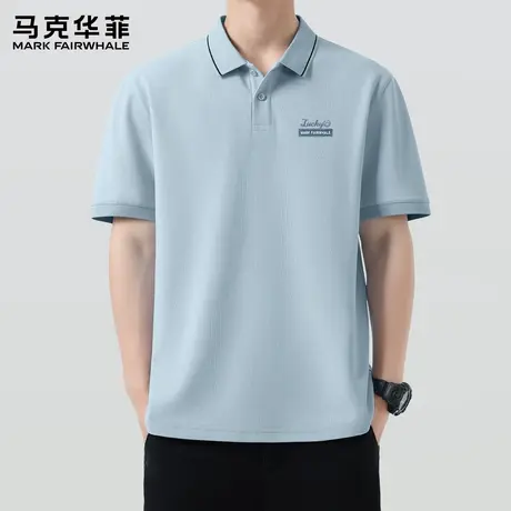 马克华菲短袖男款体恤衫2025新款学生时尚百搭半袖男装POLO衫潮X图片