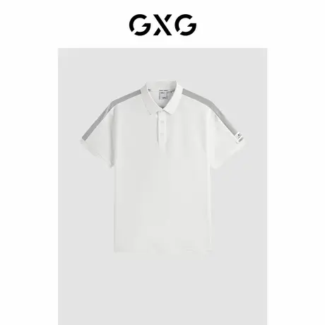 GXG男装 商场同款 肩部撞色polo衫男士 24年夏季新品G24X242023图片
