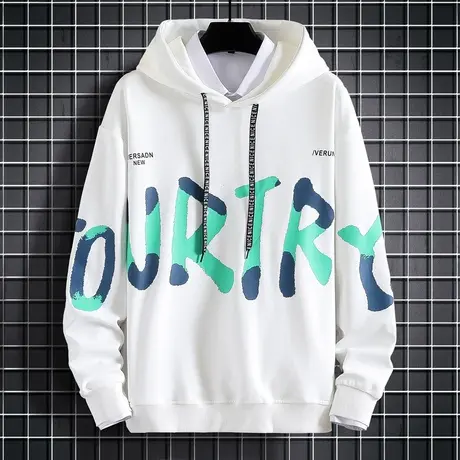 春秋季潮牌ins连帽卫衣男士2023潮情侣装帽衫潮流青少年学生外套商品大图