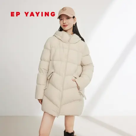 EP YAYING雅莹女装 白鹅绒中长款立领羽绒服 2023秋冬新款Y202A图片