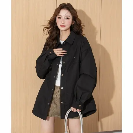 唐狮春秋季外套女高级感时尚百搭翻领夹克ins外套日系穿搭yctu商品大图
