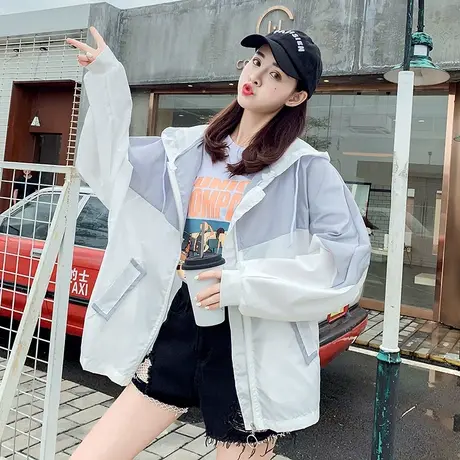 防晒衣女2021年夏季新款大码防晒服韩版宽松百搭洋气学生薄外套潮商品大图