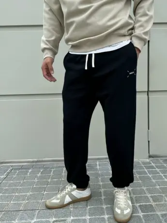 DAEVU秋新款大码男装简约宽松束脚潮胖子加肥加大男士休闲运动裤商品大图