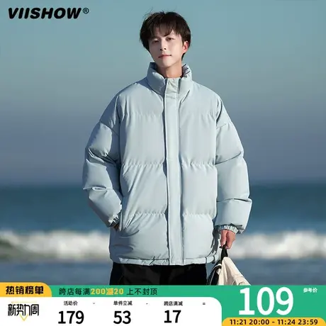 VIISHOW潮牌美式棉服男加厚衣服冬季男生痞帅棉衣保暖宽松面包服商品大图