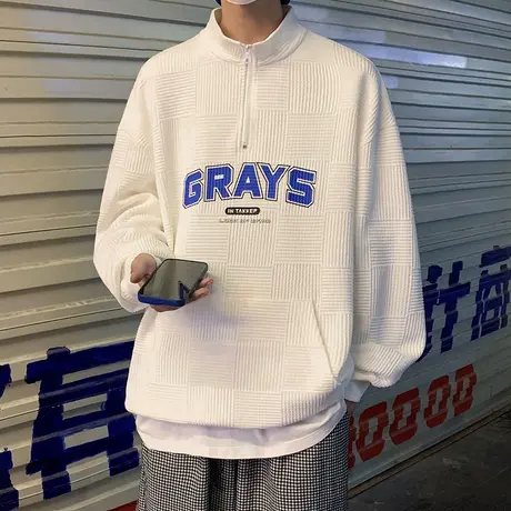 卫衣男士秋季美式潮牌高街重磅春秋款男生休闲翻领日系Polo衫男款商品大图