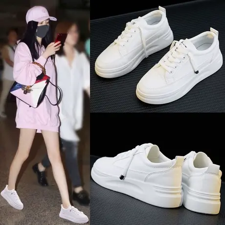 厚底小白鞋女鞋秋鞋2019秋冬季新款百搭爆款松糕潮鞋秋款运动白鞋商品大图