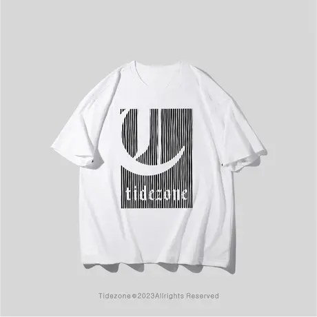 Ohlyah潮牌字母TZ短袖T恤男女同款简约夏季宽松学生半袖大码体恤图片