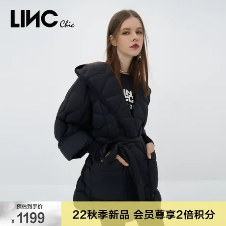LINC金羽杰2023秋冬新款围裹感轻薄轻暖羽绒服外套女Y22803039商品大图