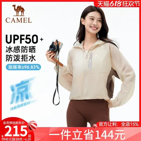 骆驼女装短款防晒衣2025春夏新款机能风宽松透气外套凉感防晒服女商品大图
