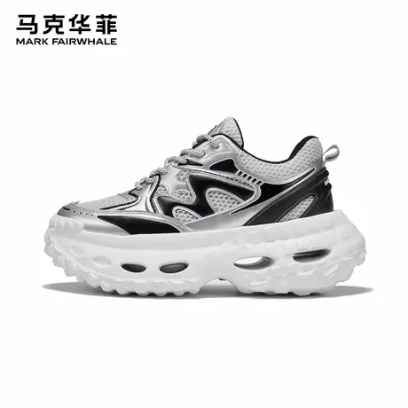 马克华菲男鞋2025新款增高厚底休闲运动鞋子夏季透气轮胎老爹潮鞋商品大图