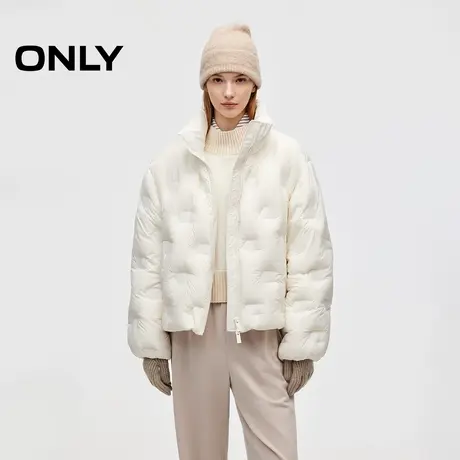 ONLY2025冬季新款轻薄云朵感零压绗缝立领显瘦保暖短款羽绒服女图片