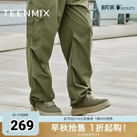 天美意秋新款商场同款系带复古百搭男户外工装鞋EQR02CM4图片