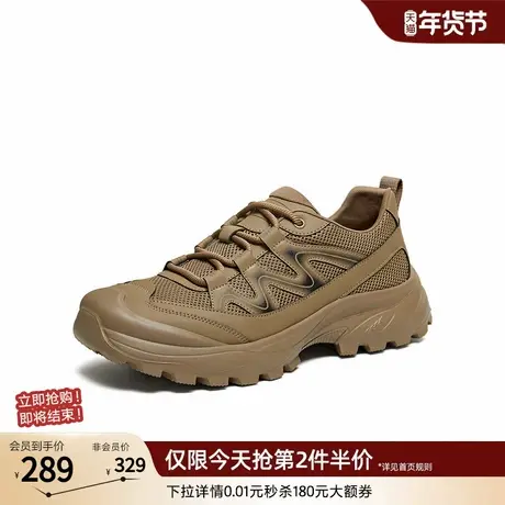 百思图2026春季商场新款厚底跑步登山鞋时尚户外运动男鞋W2558AM6商品大图