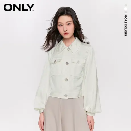 【买5免1】ONLY奥莱夏季新款精致洋气灯笼袖满印印花百搭外套女商品大图