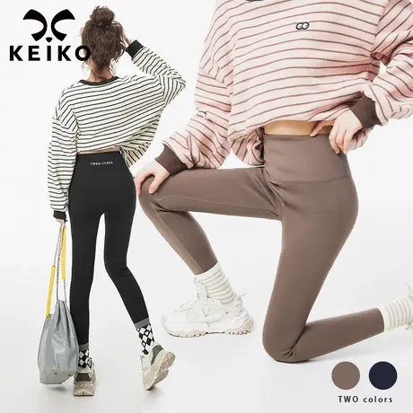 加绒鲨鱼裤女外穿春秋季无尴尬线收腹提臀黑色打底瑜伽加厚芭比裤商品大图