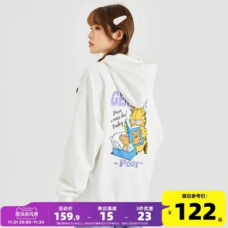唐狮2022春新款连帽卫衣女卡通后背印花韩版宽松潮流学生上衣潮DY图片