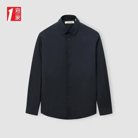 海一家尖领商务正装长衬2023秋季新款简约舒适有型男士长袖衬衫商品大图