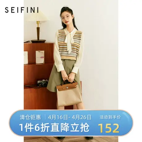 商场同款诗凡黎短裤女时尚休闲女裤7C8152471商品大图
