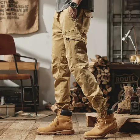 多色可选复古日系工装裤大码男休闲裤多口袋休闲潮流男装百搭男裤商品大图
