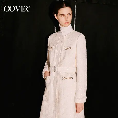 COVER2023冬季中长款小香风轻薄羽绒服图片