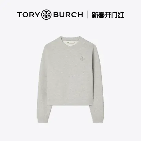 【12期免息】TORY BURCH 汤丽柏琦 运动棉质圆领长袖卫衣 153592商品大图