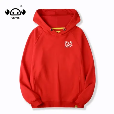 Ohlyah老虎本命年连帽卫衣女跨年虎年大红色情侣衣服新年虎虎生威商品大图