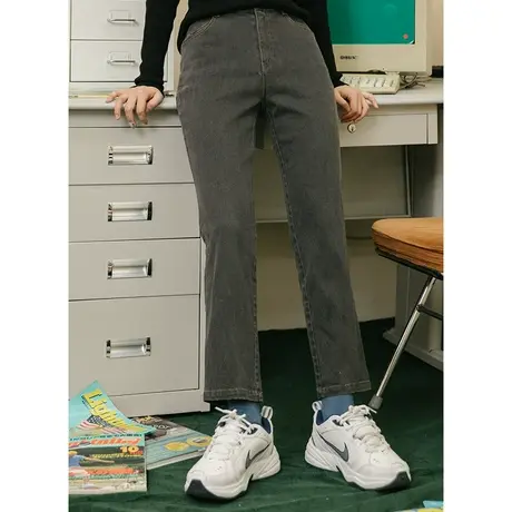 omont蛋挞家 新款复古高腰弹力显瘦修身牛仔裤女纯棉休闲裤子秋图片