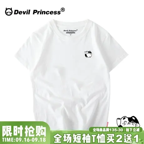 韩国可爱卡通原创简约T恤韩版宽松原宿BF风港风女潮牌半袖体恤夏图片