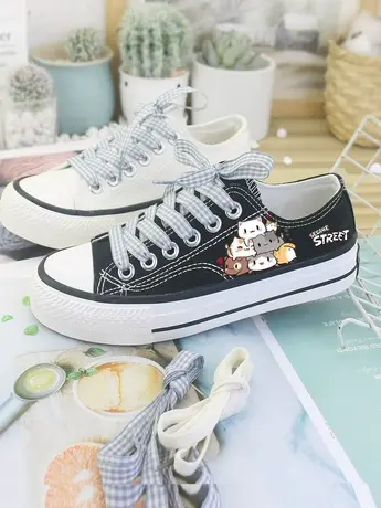 新款低帮帆布鞋子夏秋学生韩版百搭平底鞋运动鞋板鞋厚底透气女鞋图片