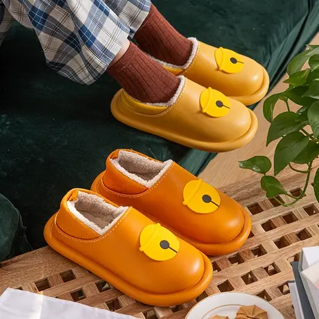 防水棉拖鞋女包跟秋冬季室内家用保暖情侣冬天加绒居家防滑拖鞋男图片