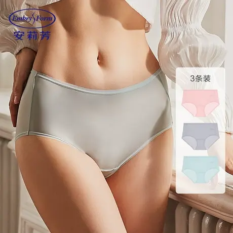 MF安莉芳薄款抗菌内裤女中腰三角裤三条装商品大图
