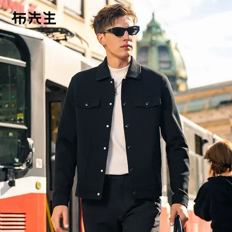 MrBu布先生翻领针织夹克春新款双口袋羊毛外套男PT15570图片