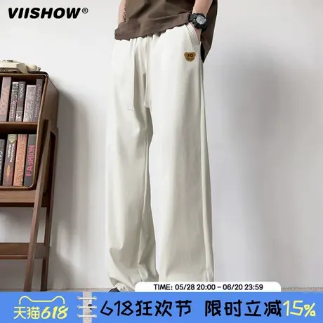 VIISHOW冰丝裤男生夏季薄款直筒休闲裤子速干空调裤运动防晒长裤商品大图