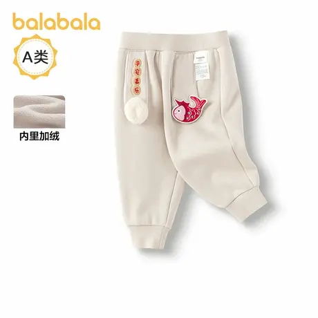 巴拉巴拉婴儿裤子宝宝加绒长裤男童外穿冬装国风时尚2025新款童装商品大图