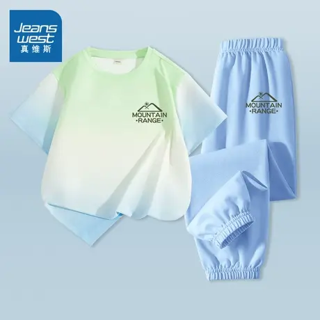 真维斯童装儿童夏套装2025新款男童多巴胺短袖防晒运动服小孩衣服商品大图