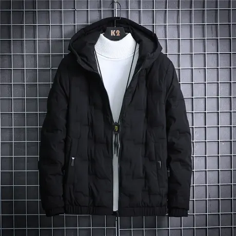 韩版潮流宽松连帽轻薄棉服男冬季新款加厚外套棉衣服潮牌棉袄男士商品大图