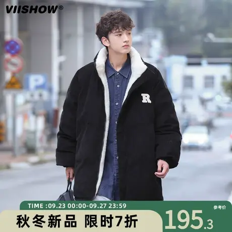 VIISHOW短款棉服男冬季两面穿加绒保暖宽松休闲立领潮牌外套ins潮商品大图