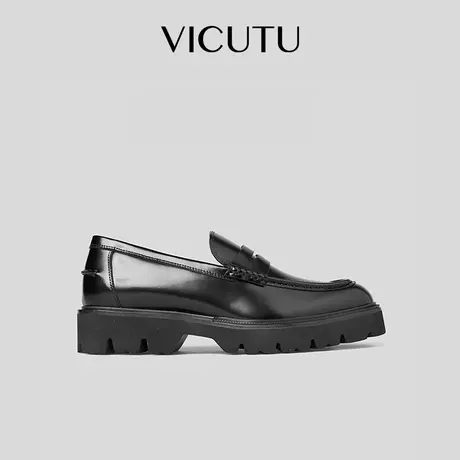 【刘昊然同款】VICUTU威可多男士秋季商务通勤休闲百搭皮鞋商品大图