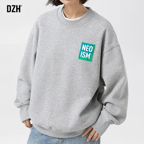 情侣款重磅卫衣男春秋季潮牌宽松男装2023新款美式长袖上衣圆领潮商品大图