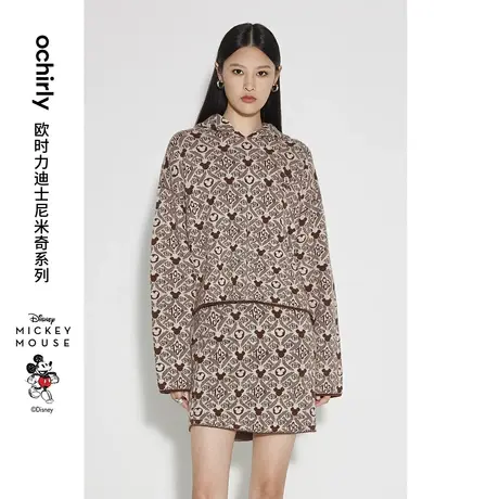【七七酱专享】迪士尼米奇系列欧时力毛衣毛织半身裙两件套秋冬商品大图