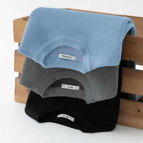 男士毛衣2024新款秋冬保暖圆领打底衫一体绒加厚加绒针织线衣毛衫商品大图