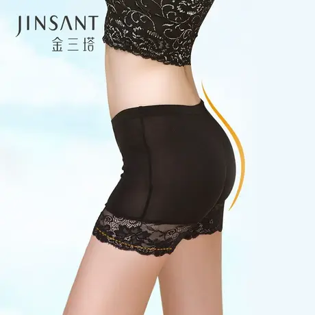 金三塔桑蚕丝女防走光舒适透气蕾丝打底安全裤性感真丝高腰内裤图片