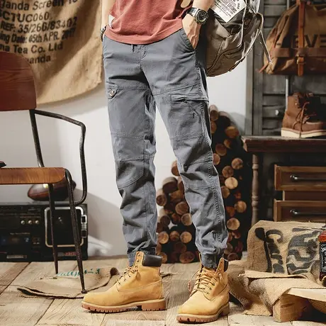 Modi Nick/摩帝尼克时尚潮流百搭男士工装裤束脚运动修身工装裤子商品大图