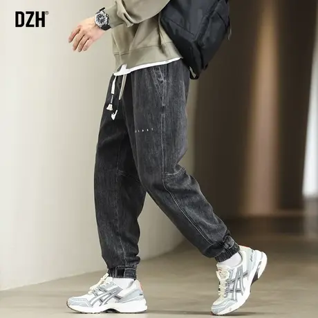 男士复古牛仔裤男春秋款潮牌秋款男裤2024新款高街裤子男款束脚裤商品大图