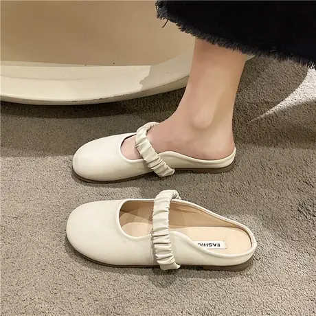 包头拖鞋外穿女2024夏季新款网红韩系时尚半凉拖一脚蹬懒人穆勒鞋图片