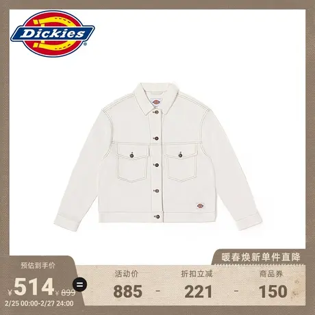 Dickies 春夏工装 女式夹克外套 休闲宽松 潮流撞色车线图片
