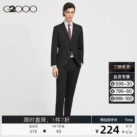 G2000男装 【商场新款】 西装套装2023秋季商务通勤正装西服西裤图片