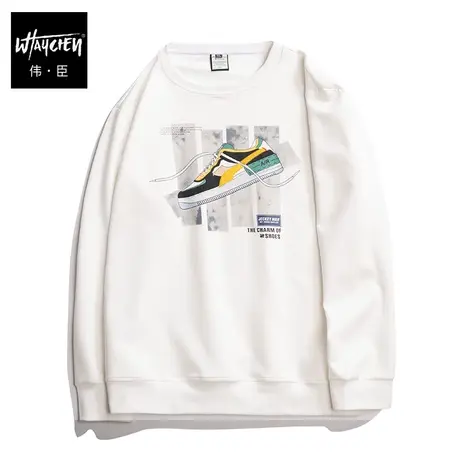 伟臣潮牌大码男装春季新品男士春秋装圆领卫衣胖子加肥加大上衣男商品大图